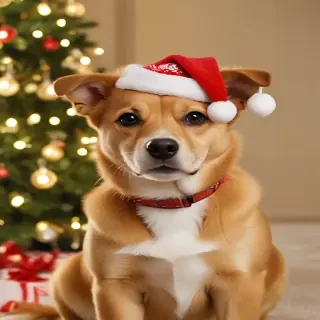 christmas wallpaper dog
