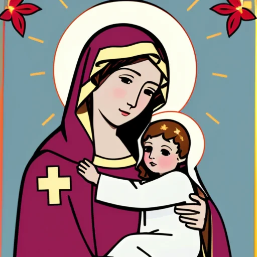 virgin mary clip art