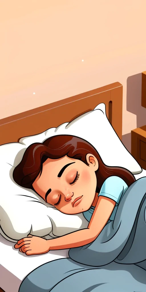 cartoon person sleeping