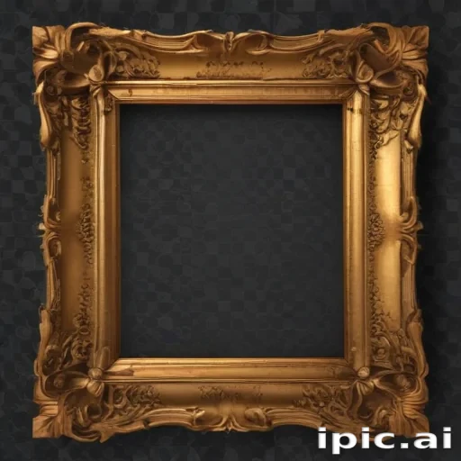 golden frame png transparent