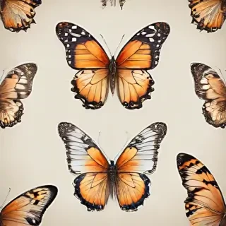 pictures of drawings of butterflies