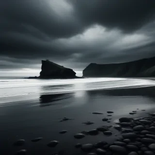 dark beach wallpaper