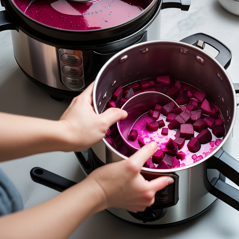 cooking beetroot in a pressure cooker