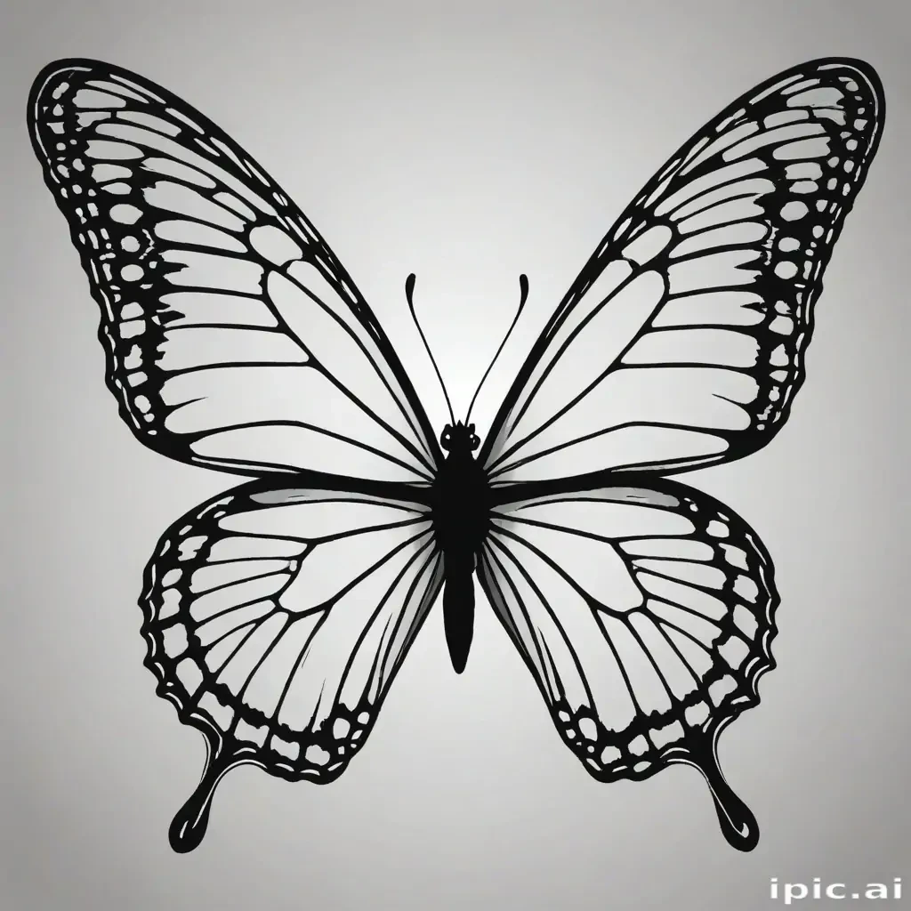 black butterfly outline