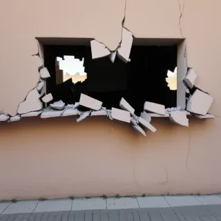 broken wall