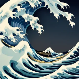 great wave wallpaper