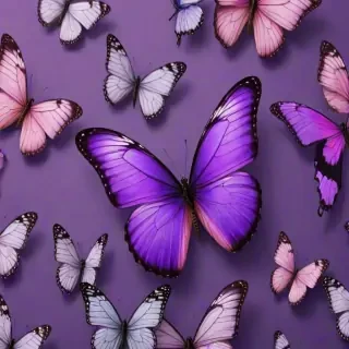 purple butterflies wallpaper