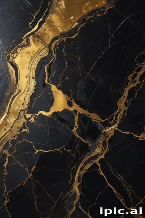 black and gold marble background