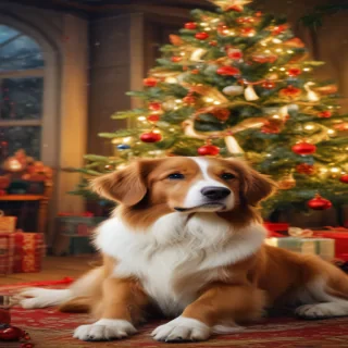christmas dogs wallpaper