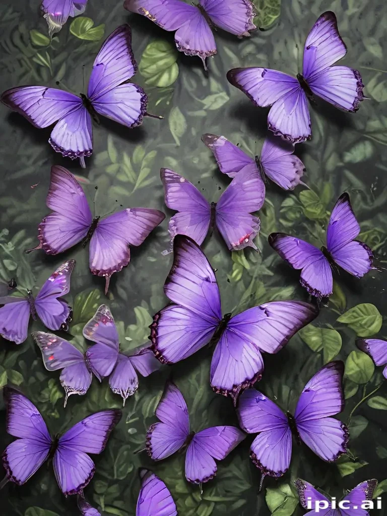 purple butterflies
