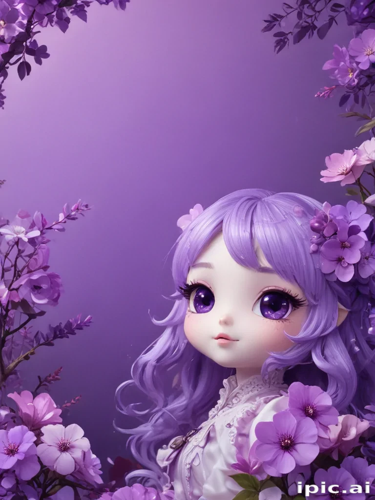 kawaii purple wallpaper