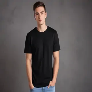 black tee mockup