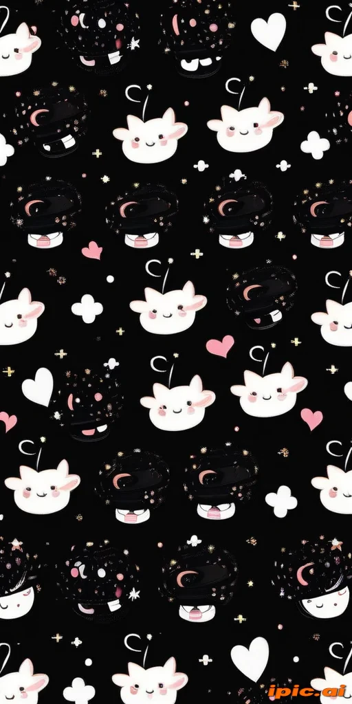cute backgrounds black
