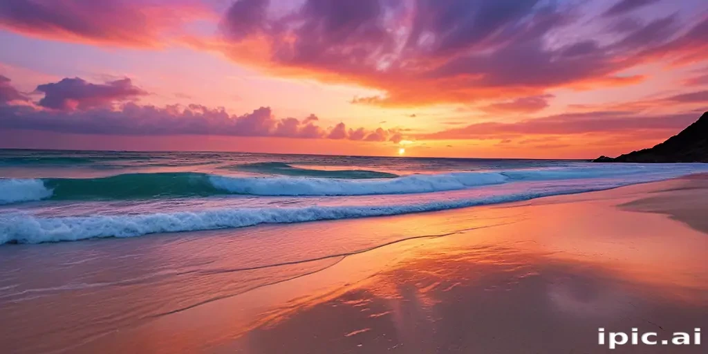 sunset wallpaper beach