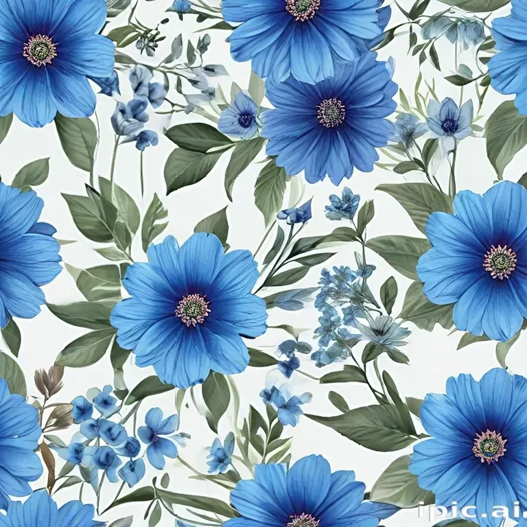 blue flowers png
