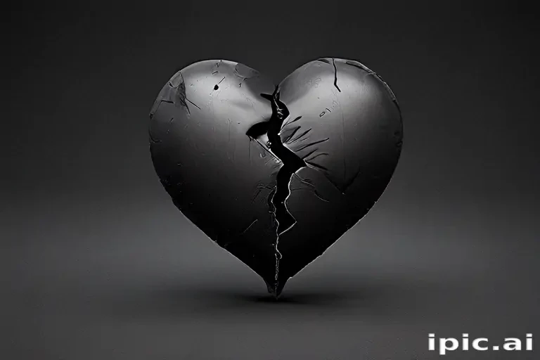 black broken heart