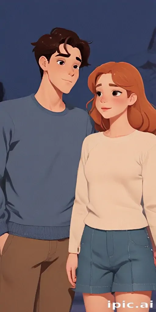 cartoon couple aesthetic