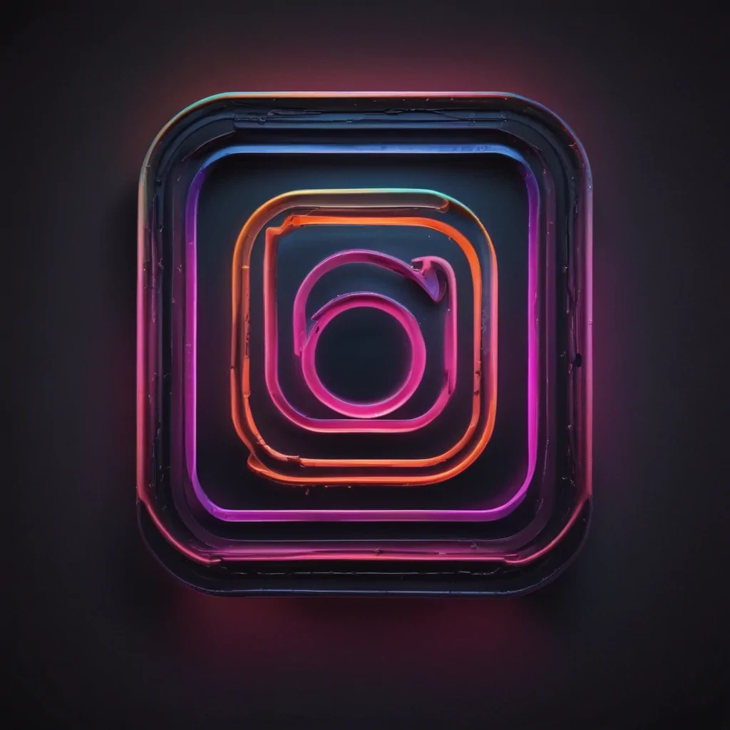neon instagram logo