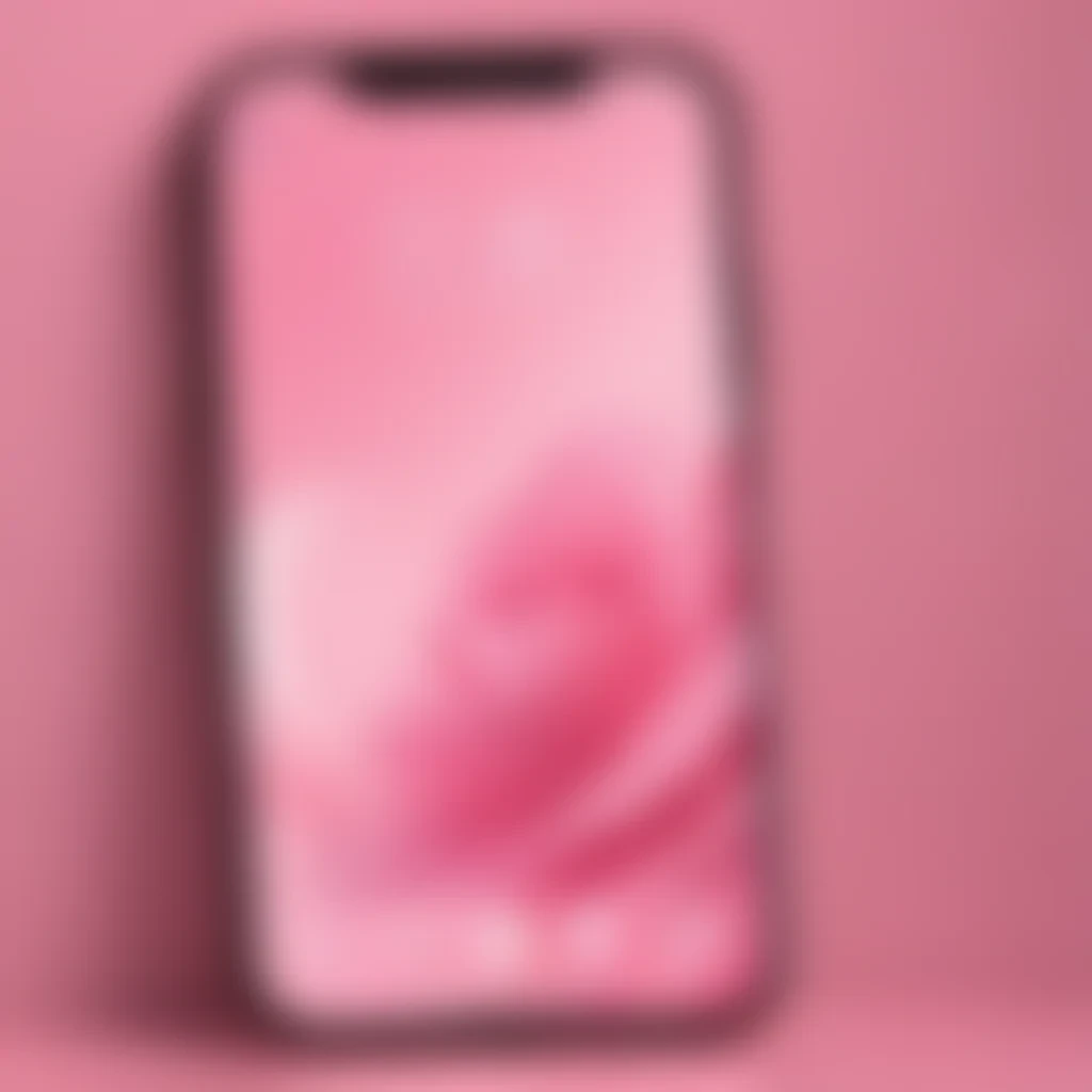 pink home screen