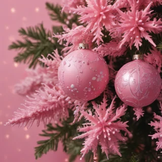 pink christmas aesthetic wallpaper