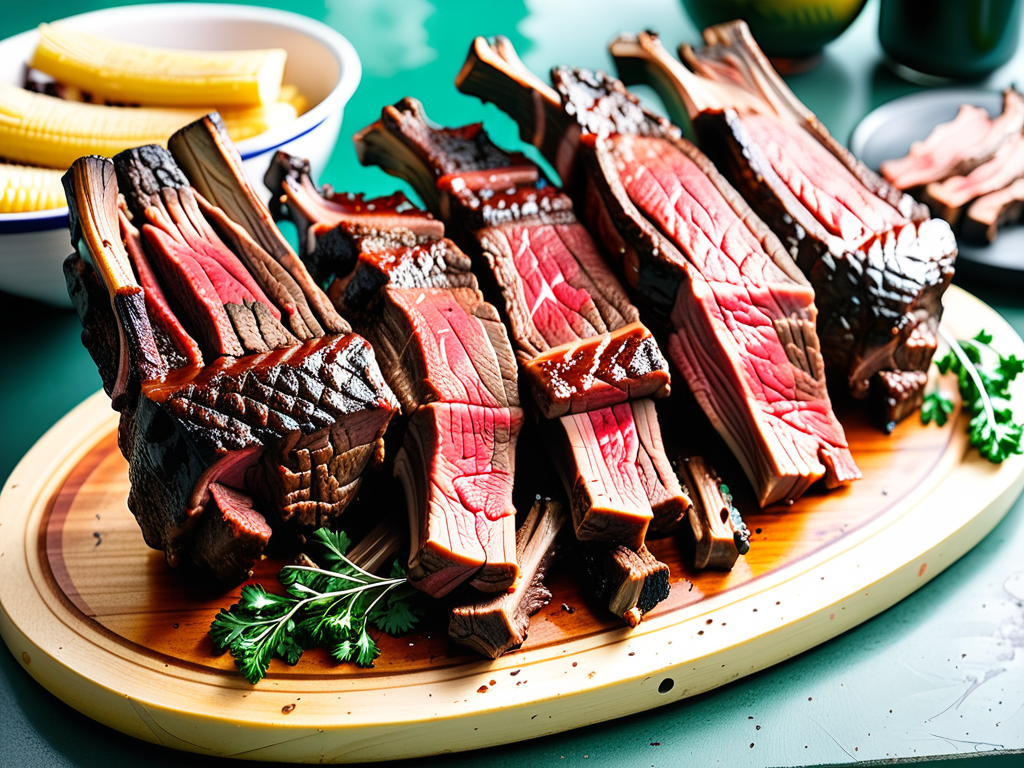 beef ribs on green egg