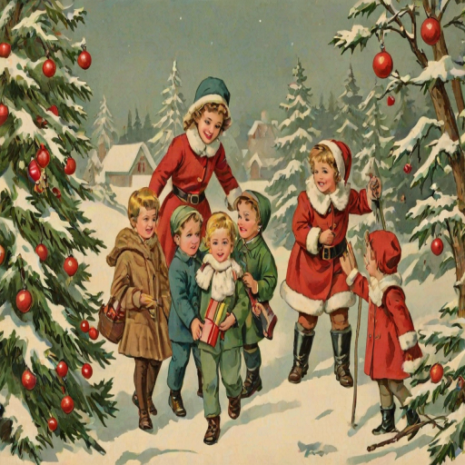 vintage christmas images to print