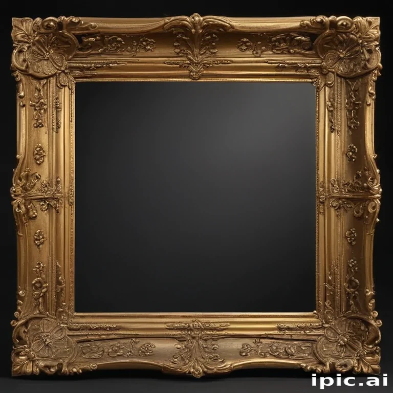 gold frame transparent