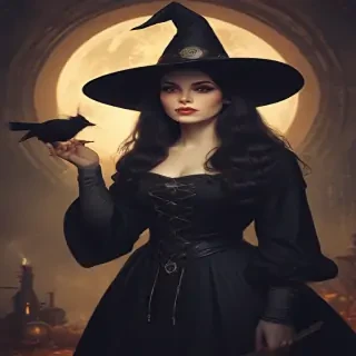 vintage witch art