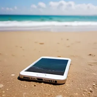 beach iphone