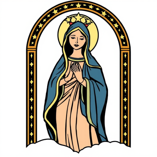 virgin mary clip art
