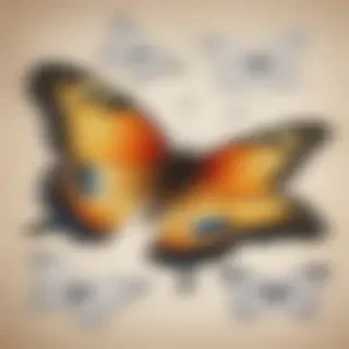images of drawings of butterflies