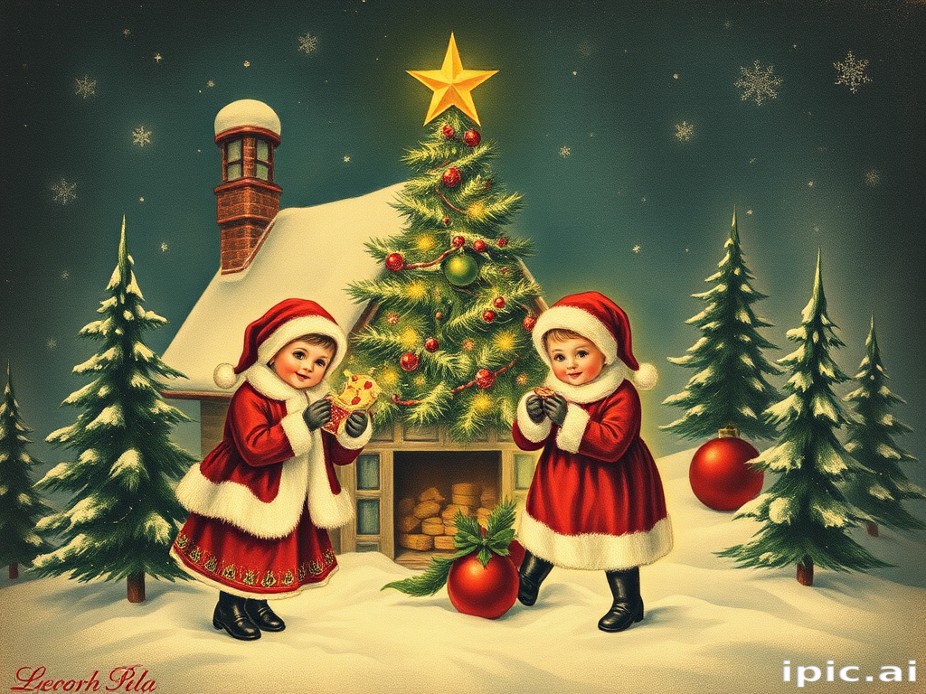 antique christmas images
