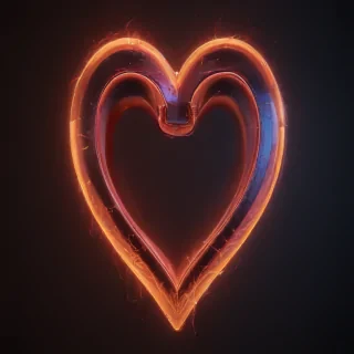 neon heart png