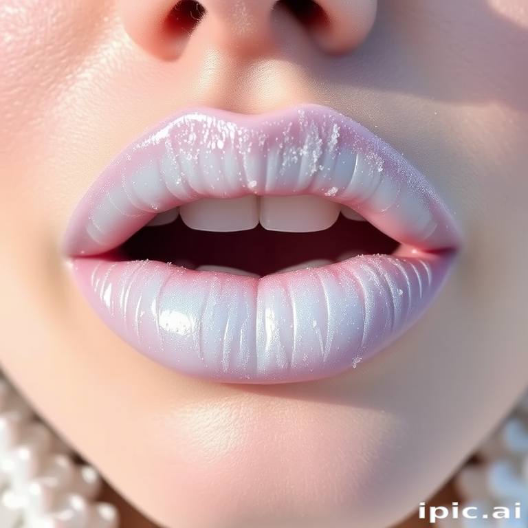 Frosted white lips titled "Arctic Frost" feature a pearlescent sheen and cool undertones, evoking a winter wonderland vibe for snow-themed events and icy looks
