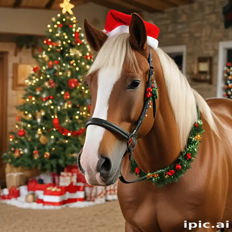 pictures of christmas horses