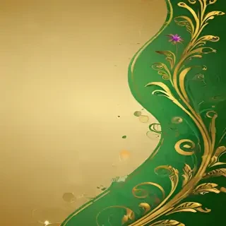 gold and green background