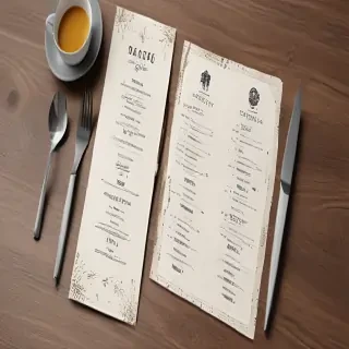 restaurant menu mockup