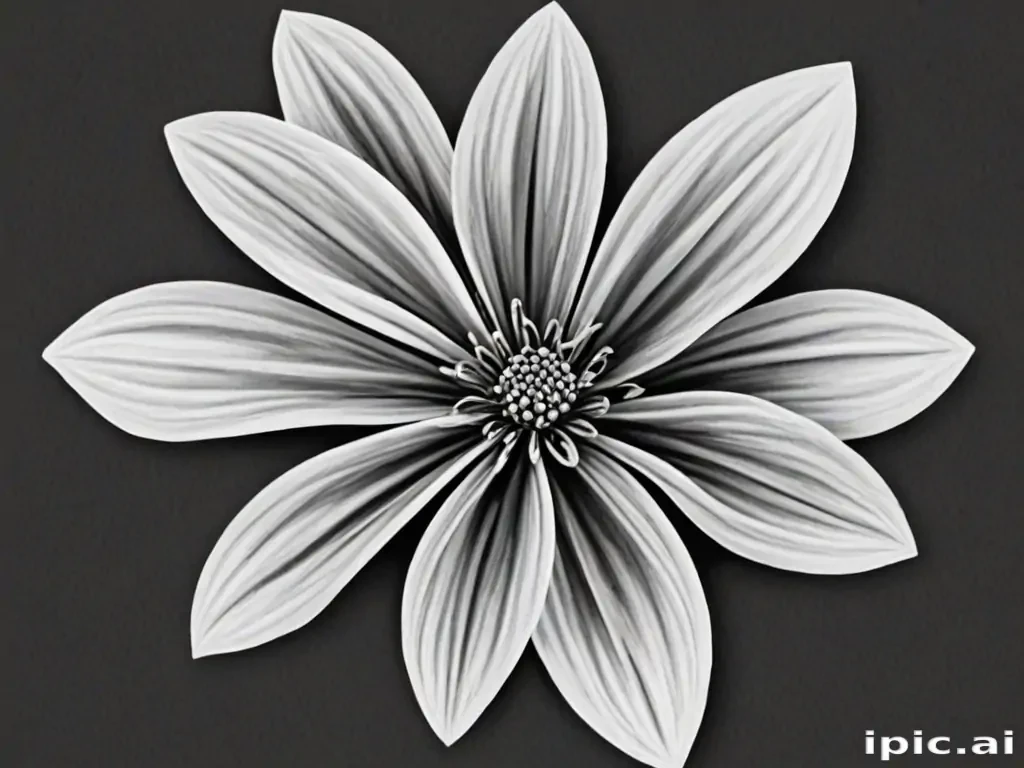 flower clip art black and white