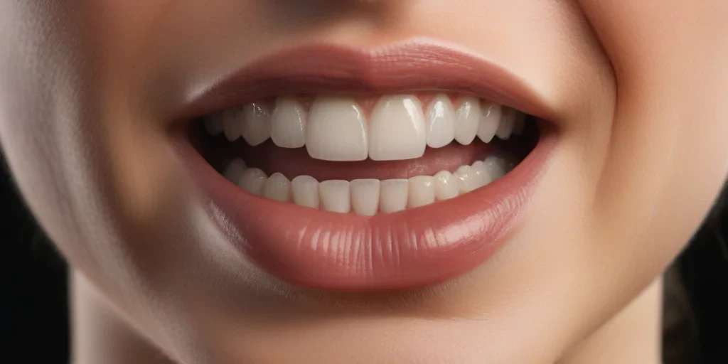 Close-Up of a Bright and Healthy Smile Showcasing Perfect Teeth