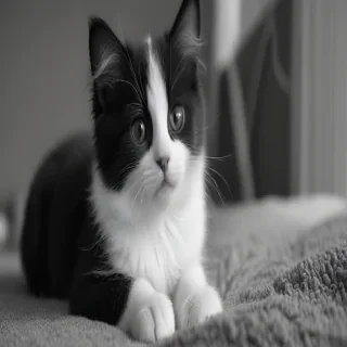 black and white cute