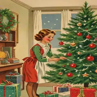 vintage christmas illustration