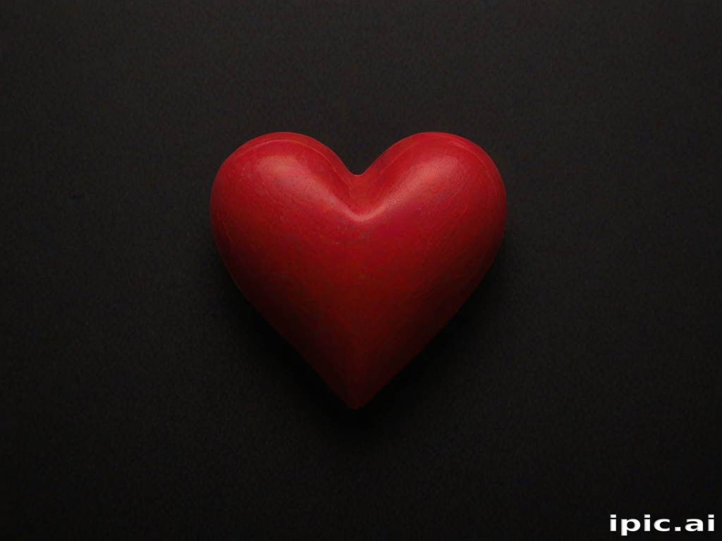 heart with black background