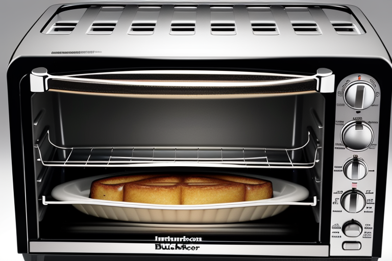 Deliciously Baking a Golden Brown Cake in a Modern Toaster Oven
