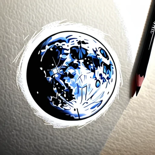 the moon sketch