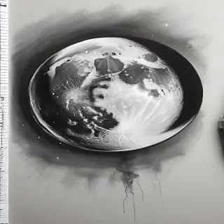 moon sketch