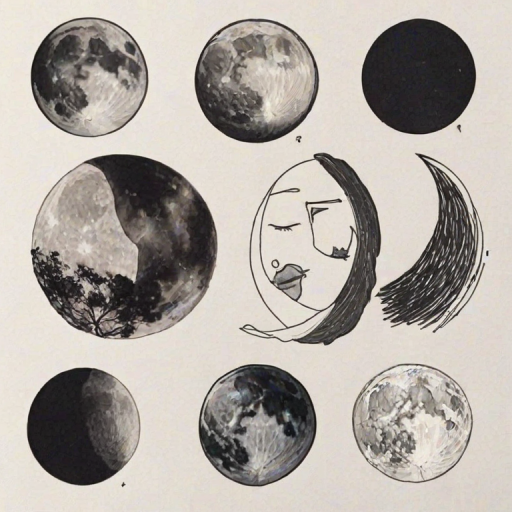 aesthetic moon drawings