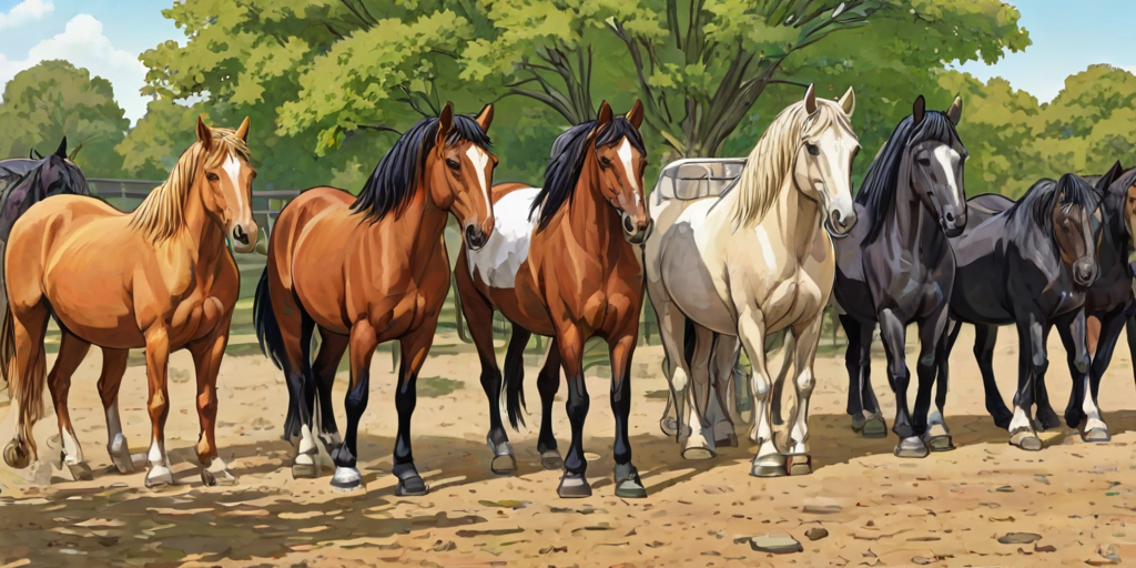 horses cartoon