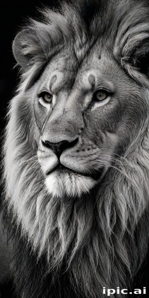 lion black and white pictures