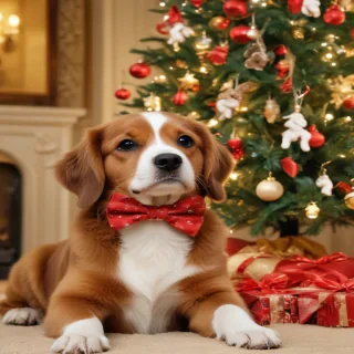 christmas dogs wallpaper