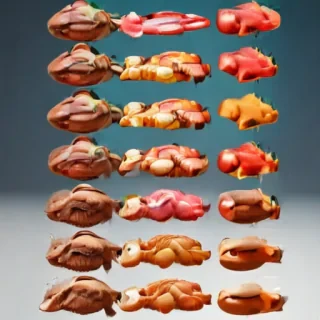 animated food